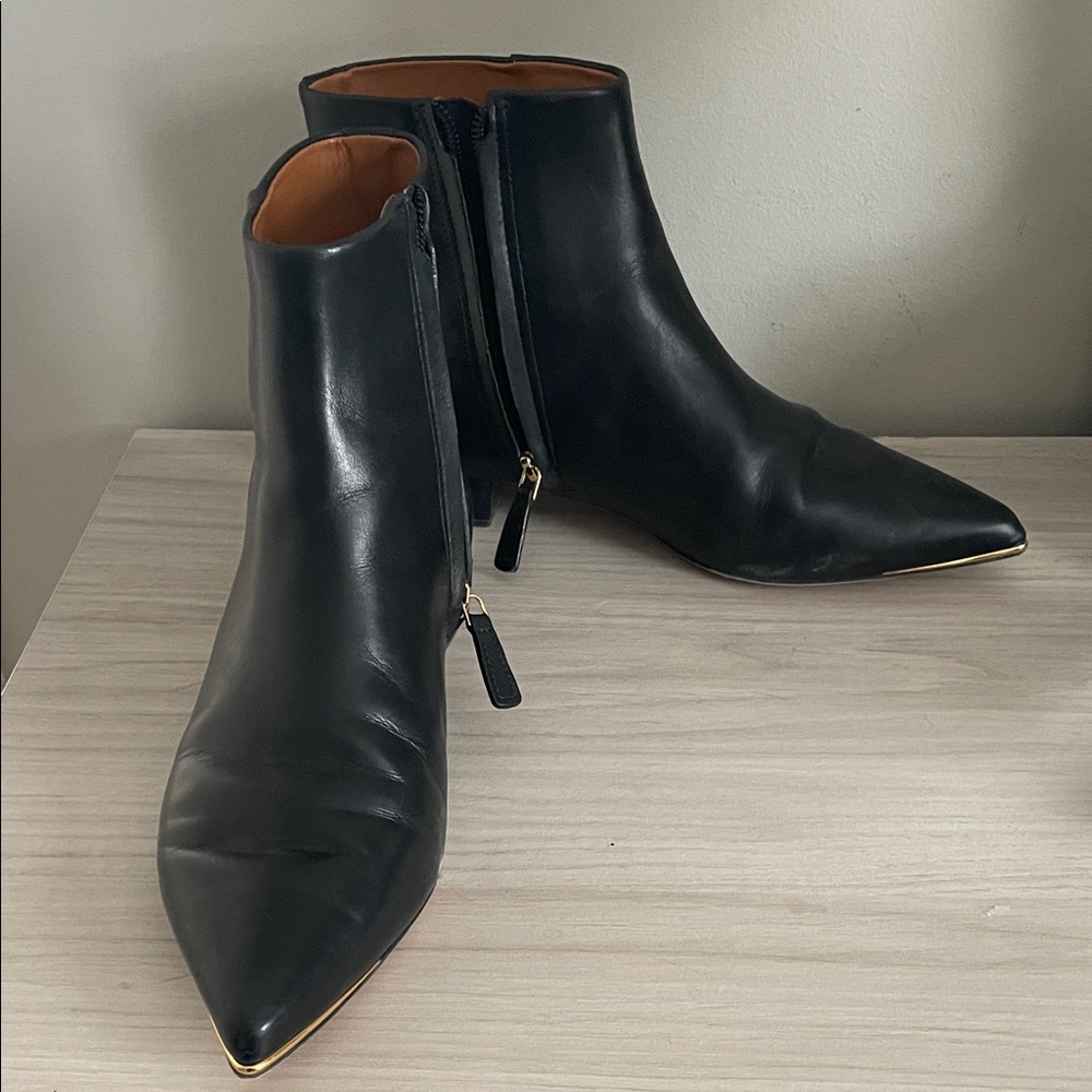 Tory Burch Black Leather Ankle Booties